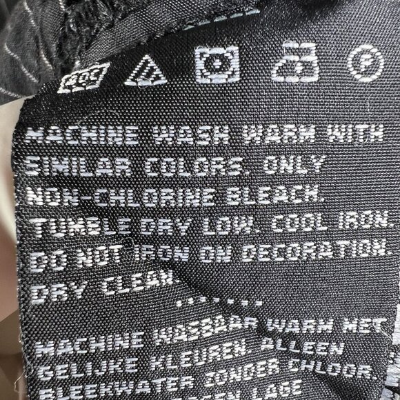 Harley-Davidson Mens L Black Striped Short Sleeve Button-Up Mechanic Shirt Biker - Picture 15 of 16